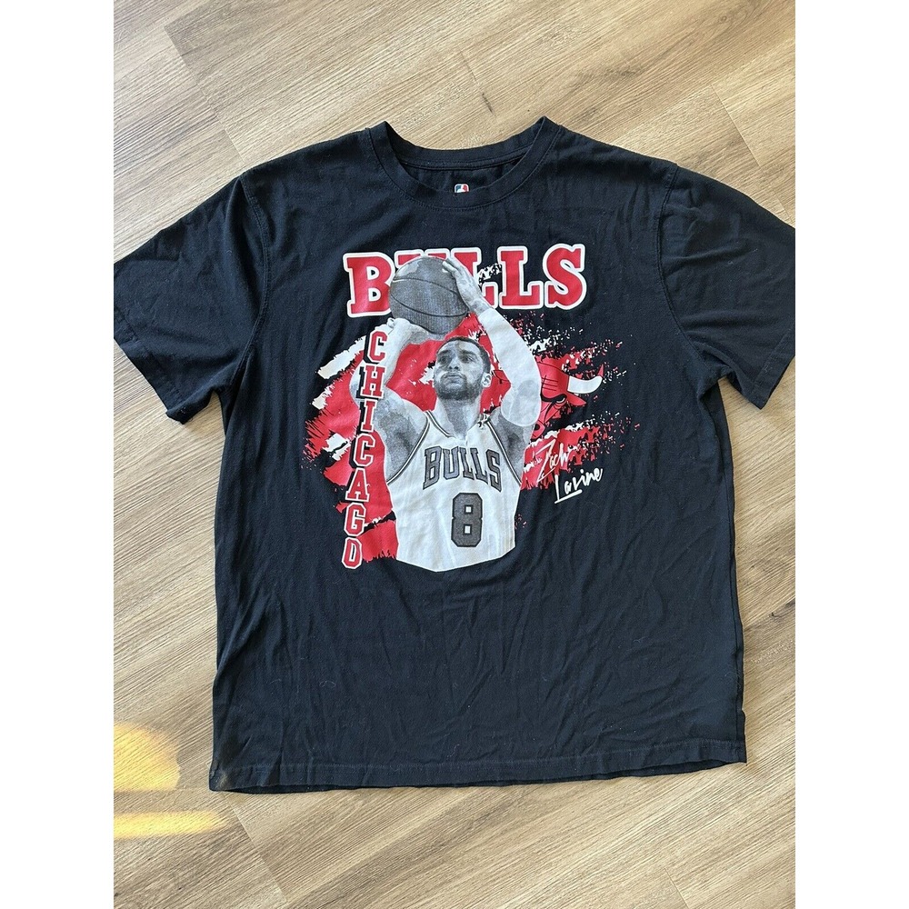 NBA Zach Lavine Chicago Bulls black tee shirt - XL -